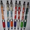 zig zag metal wire clip stylus pull out pen
