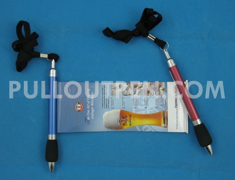 Lanyard pull out pen