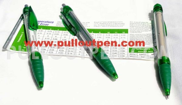 Custom made pull out parameter chart pens