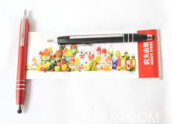 Aluminum Barrel Pull Out Pen with Stylus